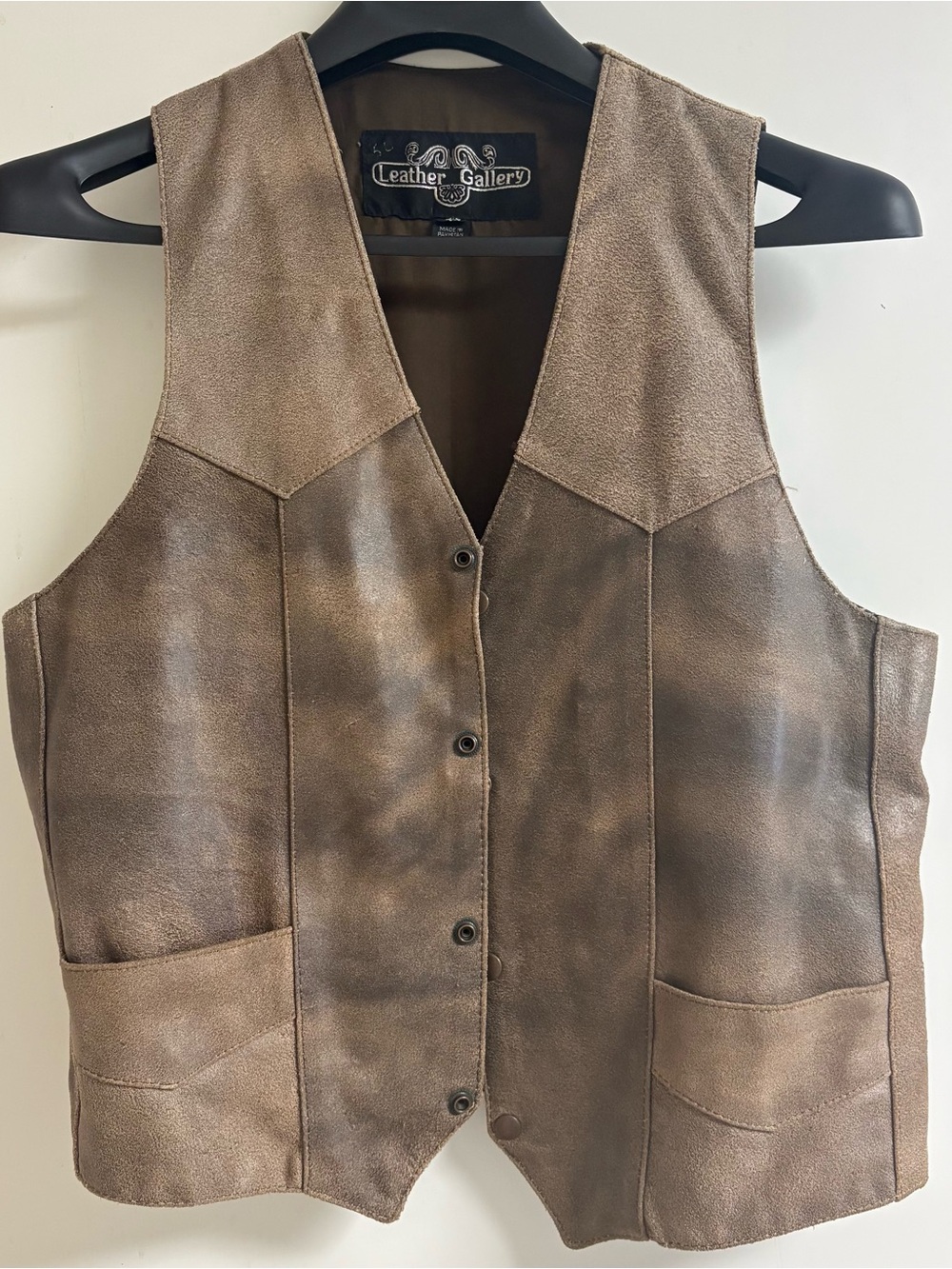 Leather Gallery Brown Suede Leather Vest